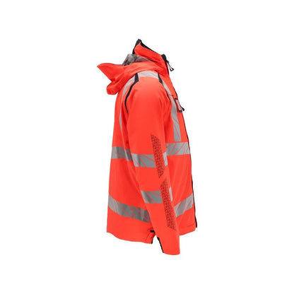 Téli kabát CLIMASCOT®, könnyű téli kabát, Hi-Vis piros/fekete-kék