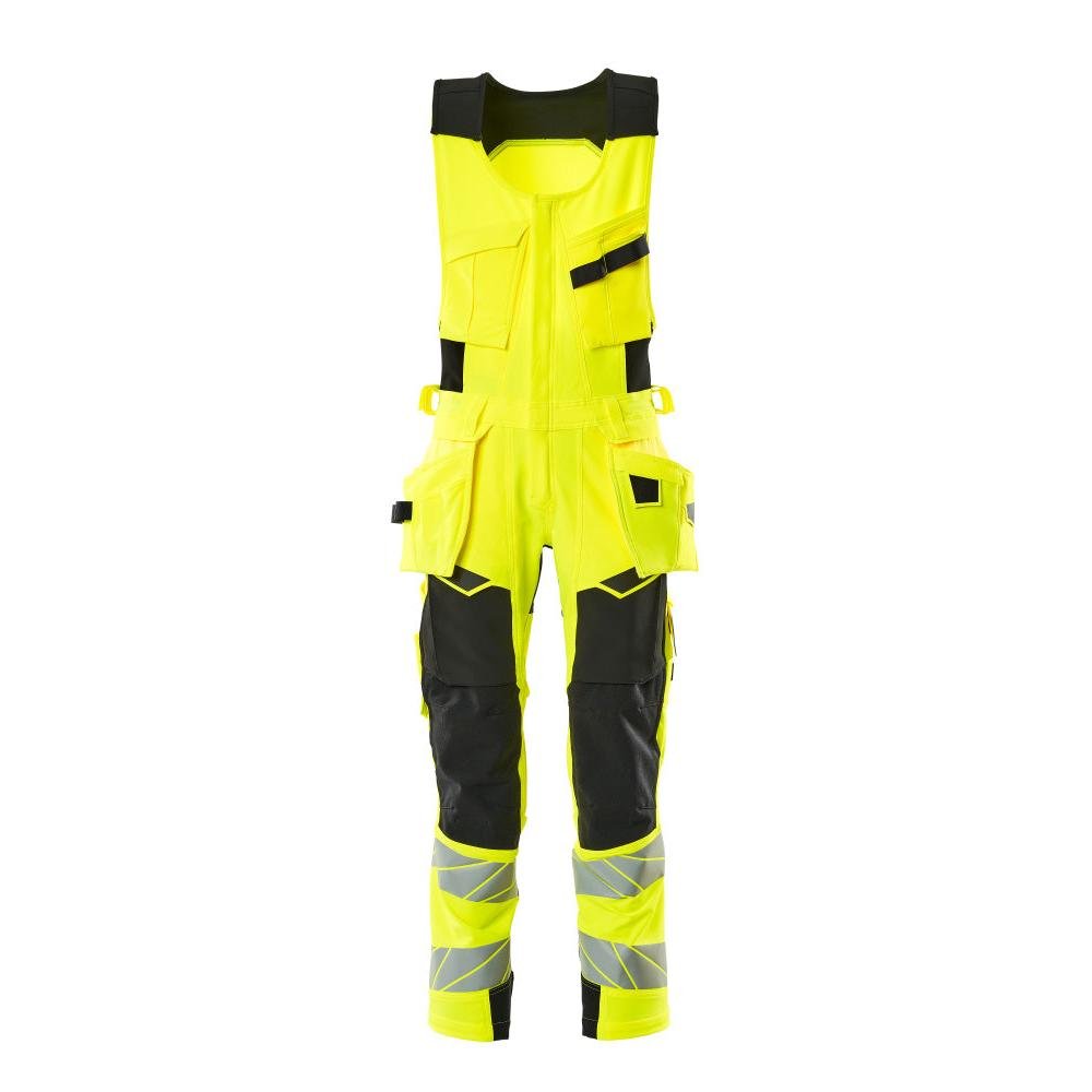 Kombinált nadrág, függő zsebek, ULTIMATE STRETCH kombinált nadrág, hi-vis sárga/fekete