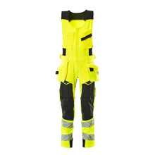 Kombinált nadrág, függő zsebek, ULTIMATE STRETCH kombinált nadrág, hi-vis sárga/fekete