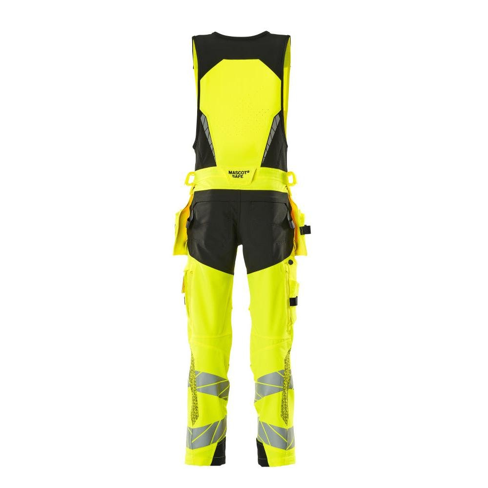 Kombinált nadrág, függő zsebek, ULTIMATE STRETCH kombinált nadrág, hi-vis sárga/fekete