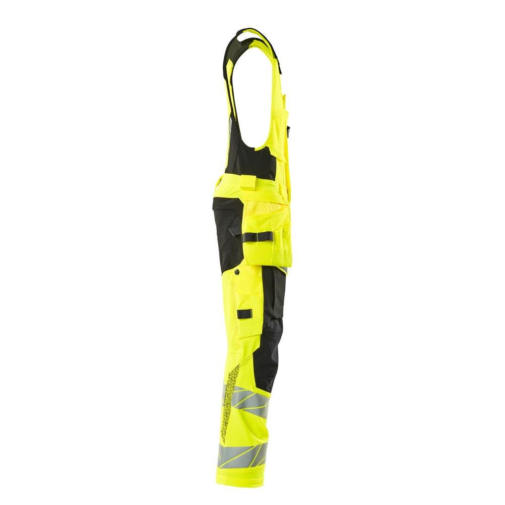 Kombinált nadrág, függő zsebek, ULTIMATE STRETCH kombinált nadrág, hi-vis sárga/fekete