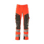 Nadrág térdzsebekkel, ULTIMATE STRETCH nadrág, hi-vis piros/sötét antracit