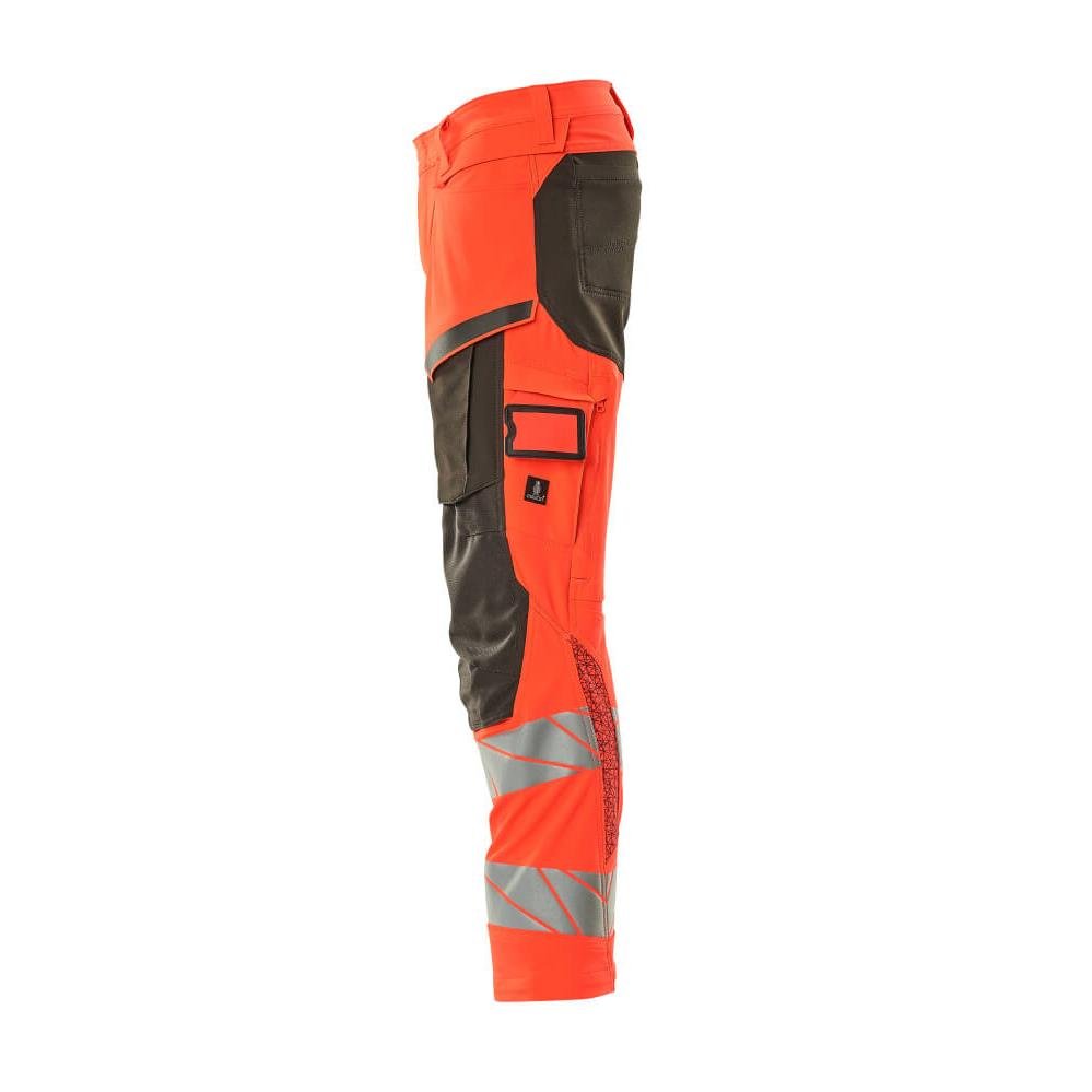 Nadrág térdzsebekkel, ULTIMATE STRETCH nadrág, hi-vis piros/sötét antracit