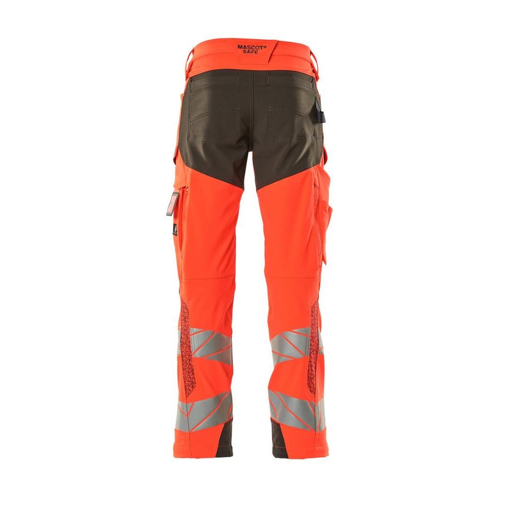 Nadrág térdzsebekkel, ULTIMATE STRETCH nadrág, hi-vis piros/sötét antracit
