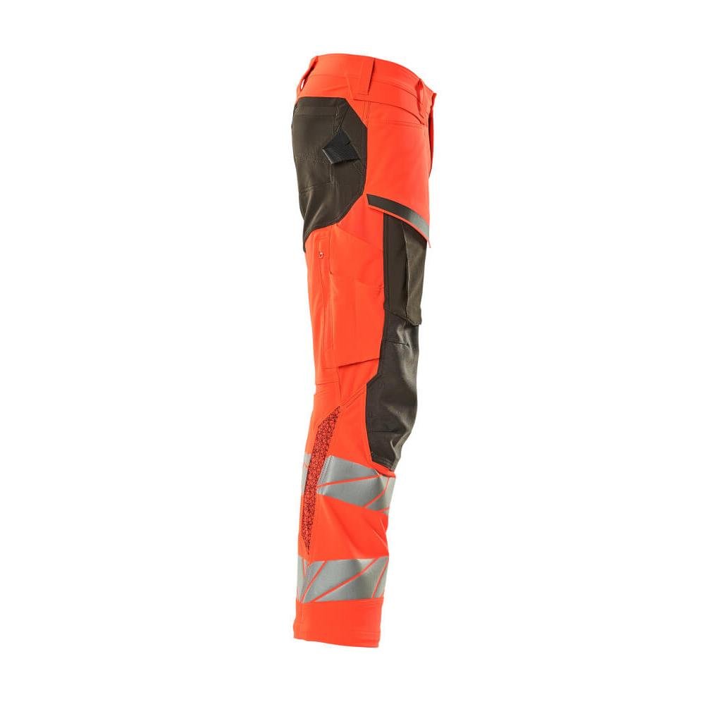 Nadrág térdzsebekkel, ULTIMATE STRETCH nadrág, hi-vis piros/sötét antracit