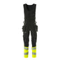 Kombinált nadrág, függő zsebek, ULTIMATE STRETCH kombinált nadrág, fekete/hi-vis sárga