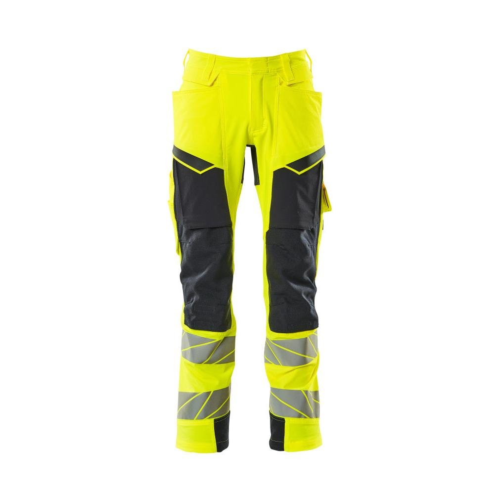 Nadrág térdzsebekkel, ULTIMATE STRETCH nadrág, hi-vis sárga/fekete-kék