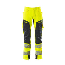 Nadrág térdzsebekkel, ULTIMATE STRETCH nadrág, hi-vis sárga/fekete-kék