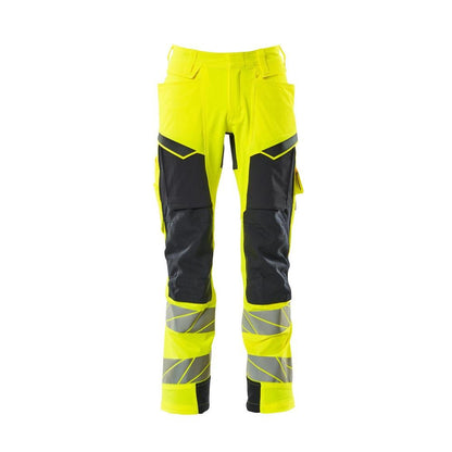 Nadrág térdzsebekkel, ULTIMATE STRETCH nadrág, hi-vis sárga/fekete-kék