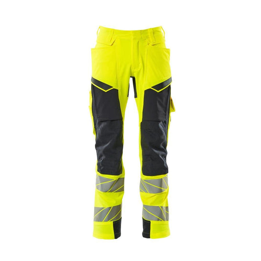 Nadrág térdzsebekkel, ULTIMATE STRETCH nadrág, hi-vis sárga/fekete-kék