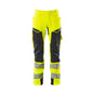 Nadrág térdzsebekkel, ULTIMATE STRETCH nadrág, hi-vis sárga/fekete-kék