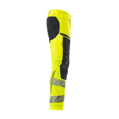 Nadrág térdzsebekkel, ULTIMATE STRETCH nadrág, hi-vis sárga/fekete-kék