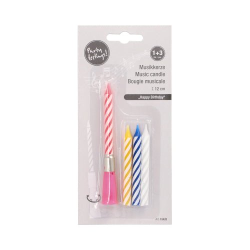 A PAPSTAR "Happy Birthday" zenei gyertya (12 cm, színes, pótgyertyákkal) a PAPSTAR GmbH-tól tartalmaz egy zenei gyertyát és pótgyertyákat - ideális ünnepi születésnapi rendezvényekhez.