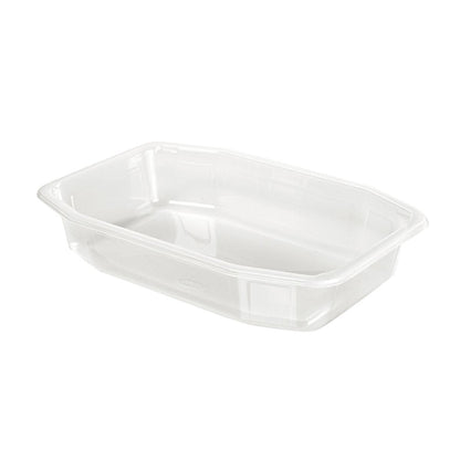 A Duni GmbH PP tál HMR Átlátszó PP 215x148 egy tiszta, téglalap alakú polipropilén élelmiszertál, ferde oldalakkal és lekerekített sarkokkal - ideális sokoldalú felhasználásra.