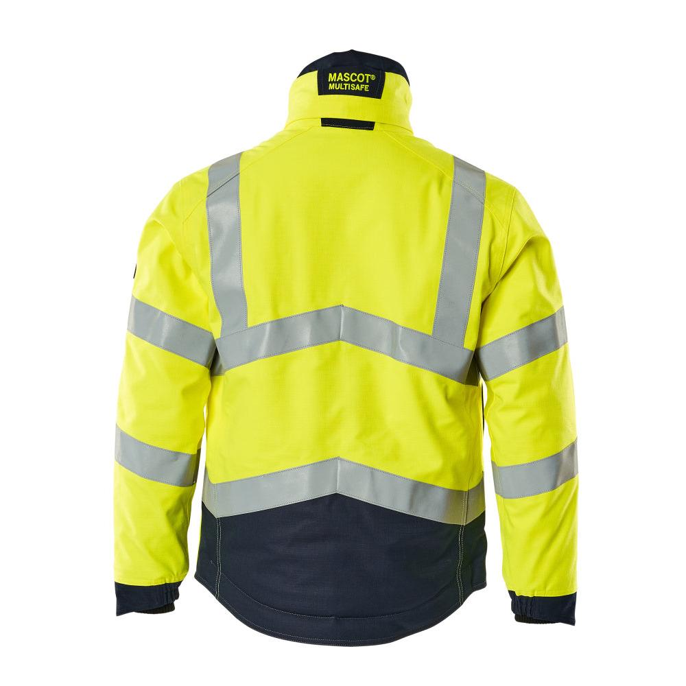 Téli kabát steppelt béléssel Pilot kabát Multisafe, hi-vis sárga/fekete-kék