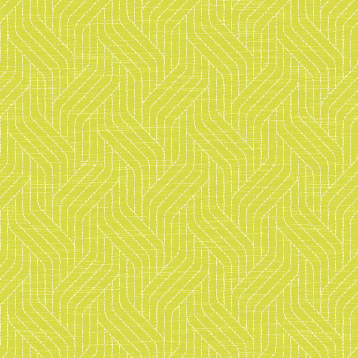 Duni GmbH 40 x 40 cm-es 1/4 hajtású Dunisoft szalvéták sárga geometrikus mintát mutatnak összefonódó fehér chevronokkal texturált háttéren, modern, absztrakt érintést adva a stílusosan megterített asztalnak.