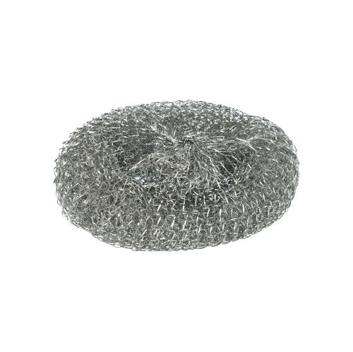 A Starpak 10 edénytisztító egy kerek, ezüstszínű, karcos drótkefe, amely ideális a makacs foltok eltávolítására főzőedényekről és felületekről.