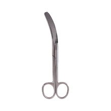 Köldökzsinór-olló, műtéti, 16 cm, hajlított