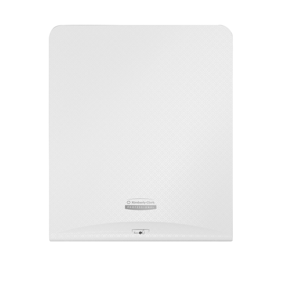 A Kimberly-Clark Professional™ Icon™ Dispenser Faceplate - eHRT (33,02 x 37,47 x 3,18 cm) a Kimberly-Clark GmbH-tól diszkrét textúrájával és logójával stílusos higiéniai megoldást nyújt minden mosdóban.