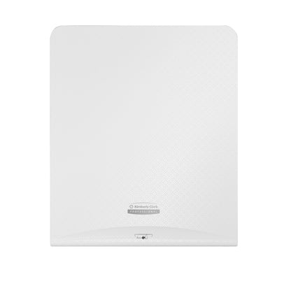 A Kimberly-Clark Professional™ Icon™ Dispenser Faceplate - eHRT (33,02 x 37,47 x 3,18 cm) a Kimberly-Clark GmbH-tól diszkrét textúrájával és logójával stílusos higiéniai megoldást nyújt minden mosdóban.