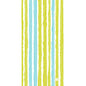 A Dunisoft Elise Stripes 20x40 cm-es szalvéták a Duni GmbH-tól egyenetlen kék és zöld hosszanti csíkokat mutatnak különböző vastagságban fehéren, valamint egy kis sárga "DUNI" ovált a jobb alsó sarokban. A csomag 120 szalvétát tartalmaz.