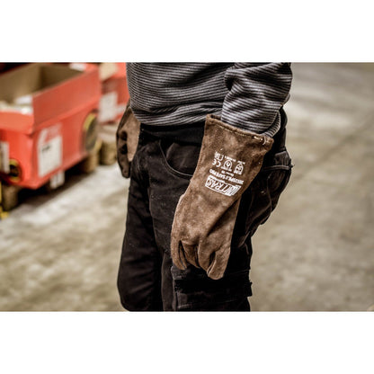 NITRAS SAFE PRO, hegesztőkesztyű, barna, EN 388, EN 12477 hasított bőr | Csomag (12 pár)