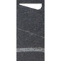 A SACCHETTO fekete márvány 190x85 mm a Duni GmbH-tól egy téglalap alakú, kiváló minőségű sötét kőből készült márványlap, amelynek alsó részén diszkrét, világos erezet található, és jobb felső részén ívelt kivágás van; 100 darabos csomag.