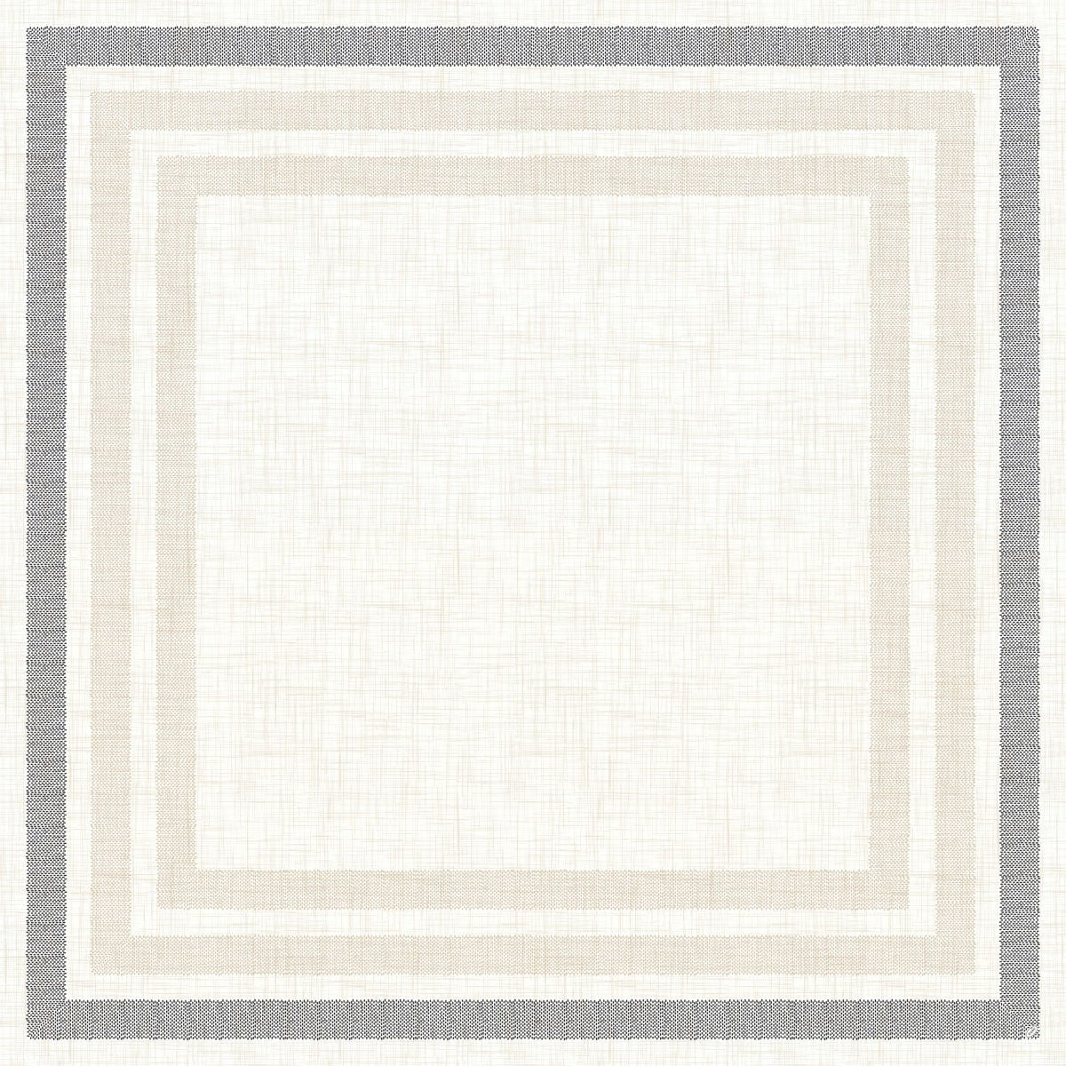 A Dunicel középső terítő 84x84 cm a Duni GmbH-tól fehér középpel rendelkezik, bézs és szürke szegélyekkel, ami réteges megjelenést kölcsönöz - ideális stílusosan megterített asztalokhoz, különösen a Rigato fekete 60111 golyóstollal kombinálva. Csomag 20 darabbal.