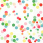 Ezek a 33x33 cm-es, 3 rétegű Zellt.-szalvéták a Duni GmbH Happy Bubbles kollekciójából színes, egymást átfedő zöld, piros, rózsaszín, narancssárga és sárga pontokat mutatnak. Az 50 darabos szalvétacsomagolás mindegyikén piros színnel van rányomtatva a "Duni" felirat, és egy gyenge rácsos háttérrel van ellátva.