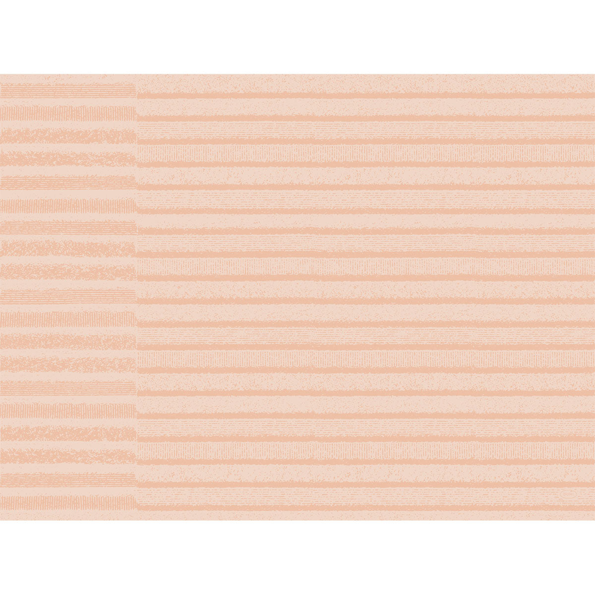 Ein pfirsichfarbenes Design mit horizontalen Streifen und weißen Rändern oben und unten - perfekt für Duni GmbH Bio-Dunicel-Sets 30x40 Tessuto staubig rosa Elegante Tischsets, Packung (100 Stück).