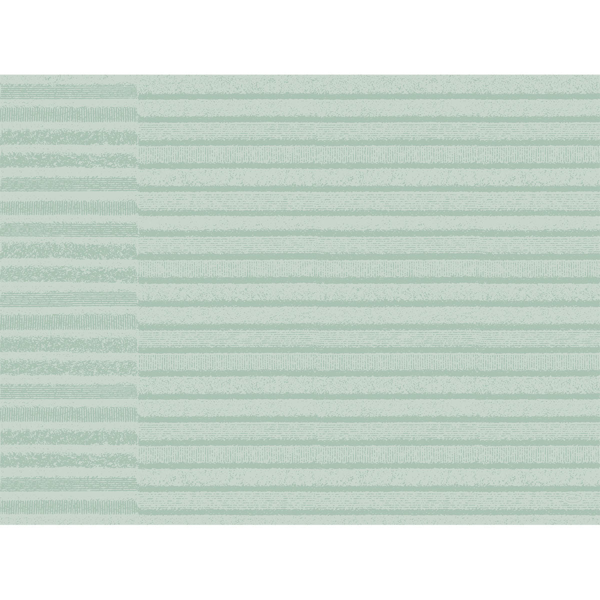 A kiváló minőségű szövetek által inspirált Bio-Dunicel-szettek 30x40 Tessuto menta a Duni GmbH-tól világoszöld és fehér keresztcsíkokat mutatnak strukturált megjelenéssel - ideális kézműves projektekhez vagy a Tessuto menta 60121 dekorációhoz illeszkedve. 100 kiváló minőségű asztalterítő csomag.