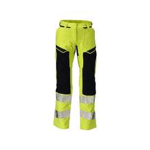 Nadrág, női, DIAMOND, térdzseb, sztreccs nadrág Multisafe, hi-vis sárga/fekete-kék