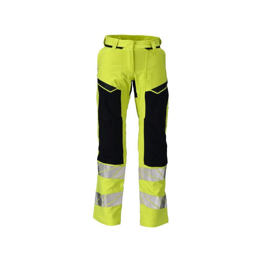 Nadrág, női, DIAMOND, térdzseb, sztreccs nadrág Multisafe, hi-vis sárga/fekete-kék