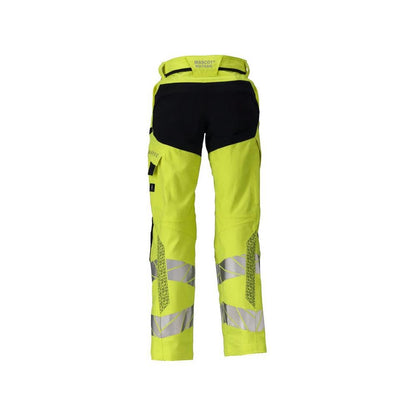 Nadrág, női, DIAMOND, térdzseb, sztreccs nadrág Multisafe, hi-vis sárga/fekete-kék