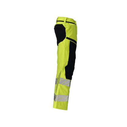 Nadrág, női, DIAMOND, térdzseb, sztreccs nadrág Multisafe, hi-vis sárga/fekete-kék