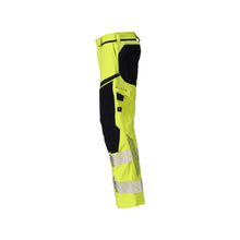 Nadrág, térdzseb, ULTIMATE STRETCH nadrág Multisafe, hi-vis sárga/fekete-kék