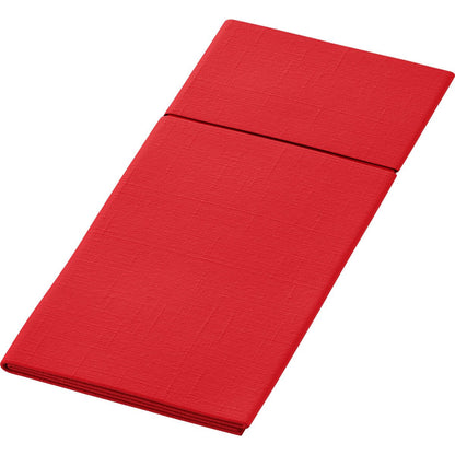 A Duni GmbH Duniletto-Slim 40x33cm egy téglalap alakú piros textilszalvéta finom struktúramintával, amely tökéletesen kombinálható higiénikus alátétekkel egy tiszta és elegáns asztal terítéséhez.