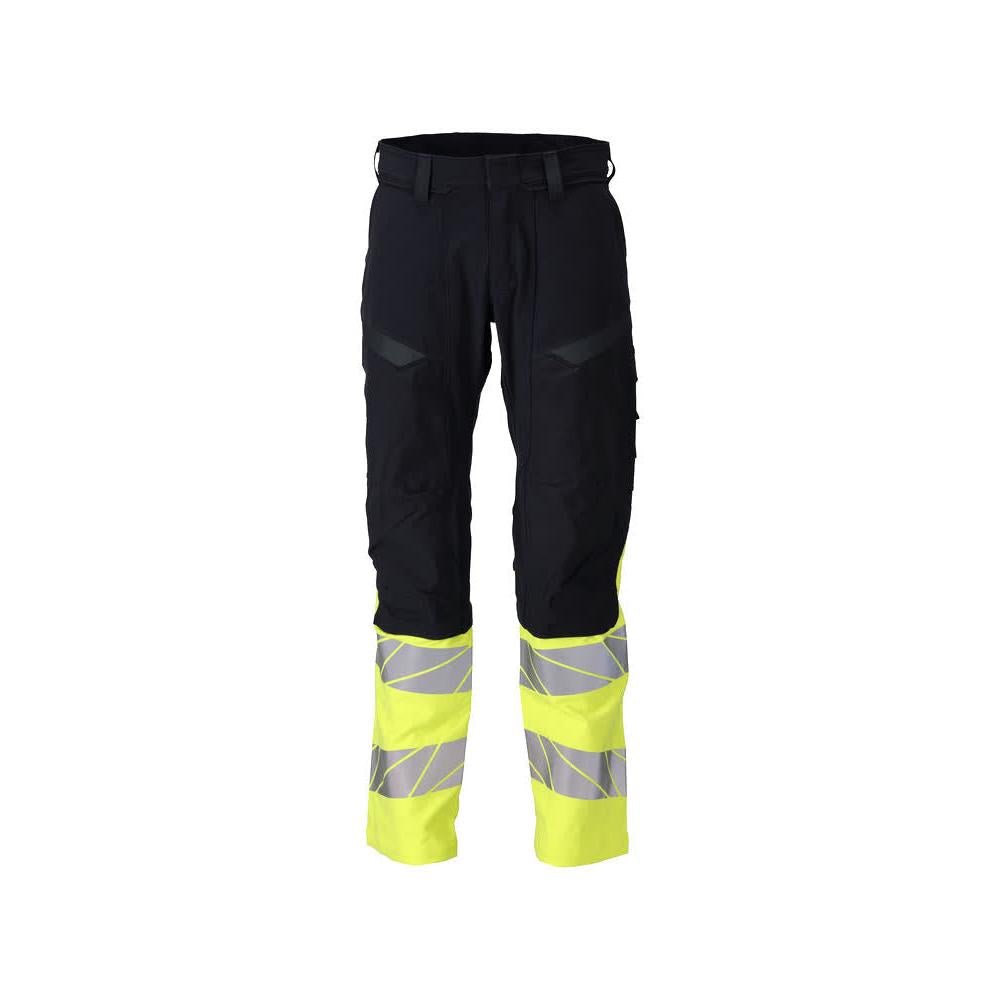 Nadrág, térdzseb, ULTIMATE STRETCH nadrág Multisafe, fekete kék/hi-vis sárga