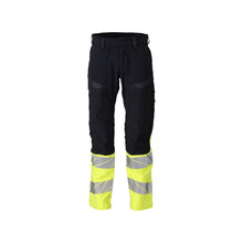 Nadrág, térdzseb, ULTIMATE STRETCH nadrág Multisafe, fekete kék/hi-vis sárga
