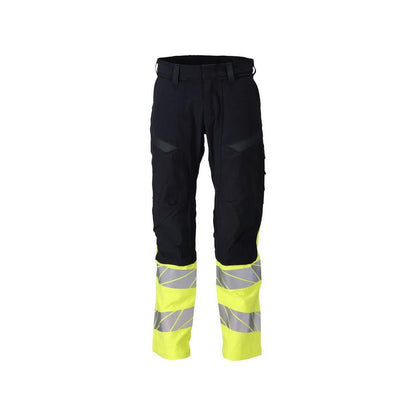 Nadrág, térdzseb, ULTIMATE STRETCH nadrág Multisafe, fekete kék/hi-vis sárga