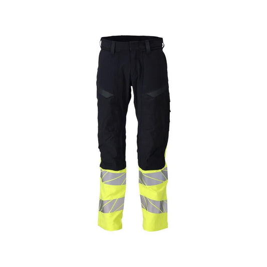 Nadrág, térdzseb, ULTIMATE STRETCH nadrág Multisafe, fekete kék/hi-vis sárga