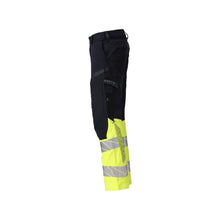 Nadrág, térdzseb, ULTIMATE STRETCH nadrág Multisafe, fekete kék/hi-vis sárga
