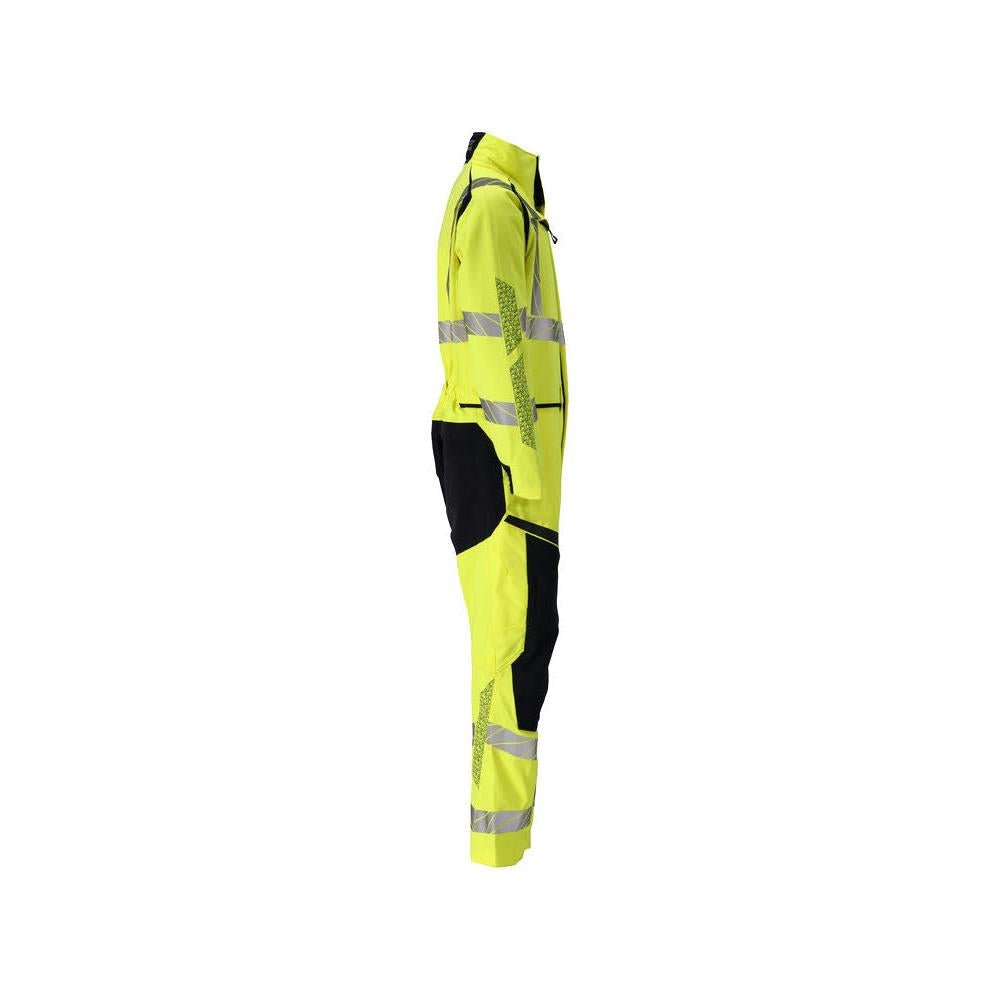 Összességében térdzsebek, sztreccsbetétek kombinációja Multisafe, hi-vis sárga/fekete-kék