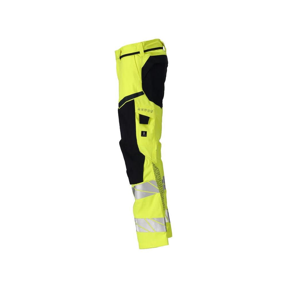 Nadrág térdzsebekkel, sztreccs betétekkel Multisafe nadrág, hi-vis sárga/fekete-kék