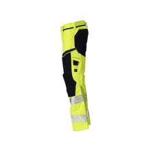 Nadrág térdzsebekkel, sztreccs betétekkel Multisafe nadrág, hi-vis sárga/fekete-kék