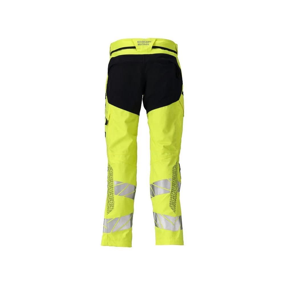 Nadrág térdzsebekkel, sztreccs betétekkel Multisafe nadrág, hi-vis sárga/fekete-kék