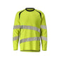 Póló, hosszú ujjú, modern szabású póló Multisafe, hi-vis sárga/fekete-kék