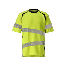 Póló, modern szabású póló Multisafe, hi-vis sárga/fekete-kék