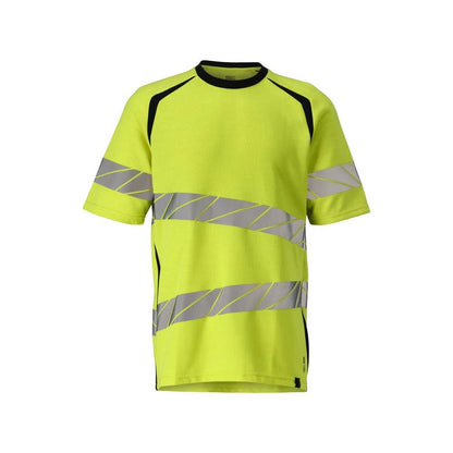 Póló, modern szabású póló Multisafe, hi-vis sárga/fekete-kék