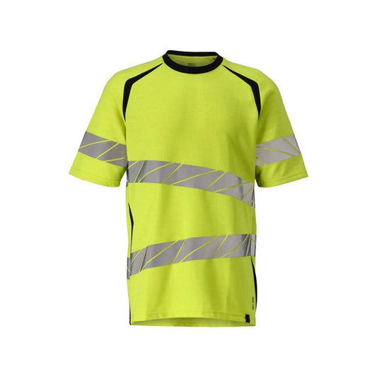 Póló, modern szabású póló Multisafe, hi-vis sárga/fekete-kék
